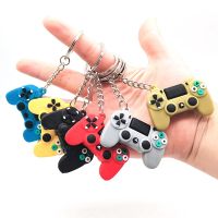 Cute PVC Game Machine Keychain Keyring Gamepad Joystick Key Chain PS4 Game Console Keychains Bag Car Hanging Key Ring