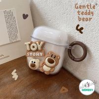 【hot sale】 ⊙ C02 Lovely 3D Brown Toy Bear Airpods Case Bluetooth Wireless Earphone Soft TPU Case Compatible for Airpods 1 2 3 Pro Protective Cover