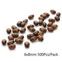 6x8mm 500Pcs/Pack Creative Wooden Oval Bead Bucket Shaped Loose Bead