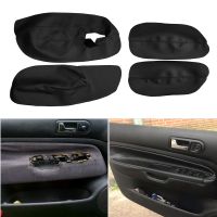 Only 3 Doors Car Front / Back Microfiber Leather Door Armrest Panel Cover Protective Trim For VW Golf 4 MK4 Jetta 1998 - 2005