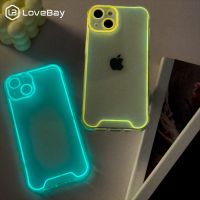 Lovebay ไฟกลางคืนส่องสว่างซิลิโคนนิ่มเคสโทรศัพท์ใสสำหรับ iPhone 14 Plus,11 12 13 14 Pro Max X XR XS Max