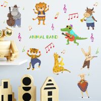 【HOT】 New FX7539 cartoon animal concert childrens bedroom porch wall beautification decorative self-adhesive