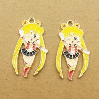 【YF】▲☈  10pcs Enamel Cartoon for Jewelry Making Bulk Kawaii Anime Earring Pendant Necklace Accessories Diy Supplies