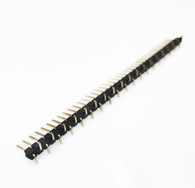 10pcs 2.54mm Pin 1X40P R1 R2 Right Angle SMD SMT Board Spacer Single Row Gold PCB Male Berg Strip Pin Header Connector