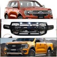 *โปรโมชั่นสุดคุ้ม* กระจังหน้าแต่งมีไฟ3จุด เรนเจอร์ FORD RANGER-ford everestปี2022-2023โลโก้ดำด้านรุ่น WT/SPORT/XLT**ครบจบในร้านเดียว**