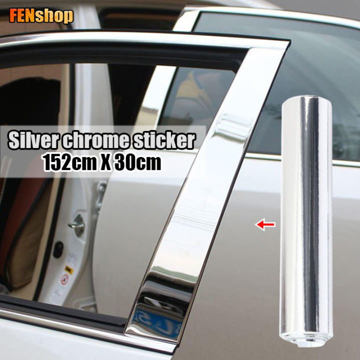 Car Glossy Chrome Dark grey Mirror Vinyl Wrap Film Roll Sheet Sticker  152cmx30cm