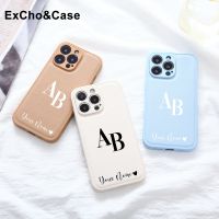 [Chaoke digital branch] ที่กำหนดชื่อเคสหนัง PU หัวใจสำหรับ iPhone 13 12 11 Pro Max X XS XR 7 8 Plus เคสมือถือสุดหรูส่วนบุคคลสำหรับ iPhone 13