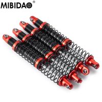 MIBIDAO 4Pcs Metal Shock Absorber 75/85/95/105/115/125mm Oil Damper For 1/10 Axial SCX10 90046 TRX4 TRX6 D90 RC Crawler Car Screw Nut Drivers