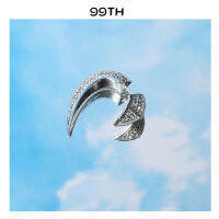 99th Power fang post back crystals stud earring ต่างหูเงินรูปเขี้ยวฝังคริสตัล