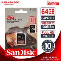 Khanzaacc SANDISK การ์ดหน่วยความจํากล้อง SD 64GB Class 10 SDXC ความเร็วสูงสุด 100Mb/s