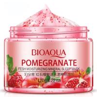 สลีปปิ้งมาส์ก สูตรทับทิม หน้าขาวกระจ่างใส ให้ความชุ่มชื้น BIOAQUA POMEGRANATE MOISTURIZING SLEEP MASK 120 กรัม N258