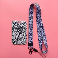 【CW】 Leopard Credit Card ID Holder Student  Cover Badge Gifts Accessories Name