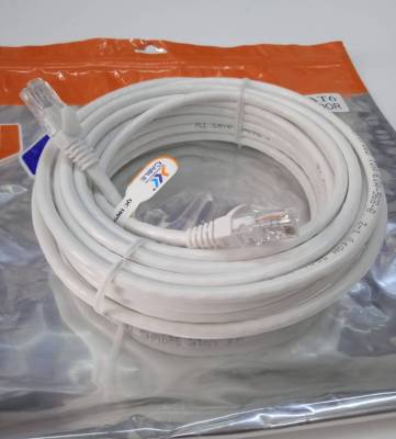 เคเบิ้ลแลนด์ สายแลนด์ภายในสีขาวCableLanUTP cat6 10 เมตร สายแลนด์ สายต่อพ่วงเน็ต แบบสำเร็จเข้าหัวแล้ว รองรับ100/1000 แบบจิกบิท