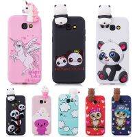 [HF17] 3D น่ารัก Unicorn Panda ซิลิโคนนุ่ม TPU ฝาครอบสำหรับ Coque Samsung Galaxy J3 J5 J7 A3 A5 2017 2016 Case Fundas เด็ก