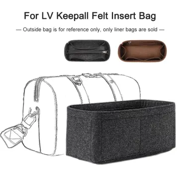 Purse Organizer Insert Fit For Keepall 45 50 55 60 Travel Bag , Inner Bag ,  Liner Pouch Shaper With Zipper Pocket