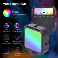 RGB เติมแสงสีเต็มรูปแบบนำแสงวิดีโอ2500K-9000K 800LUX แม่เหล็กมินิ RGB แสงขยาย3รองเท้าเย็น2000มิลลิแอมป์ชั่วโมงประเภท-C พอร์ต