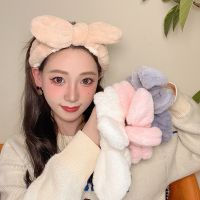 [Fast delivery] Cute Cartoon Plush Rabbit Ears Face Washing Special Hair Band for Women Mask Wide Brim Hair Band Autumn and Winter Rabbit Headband