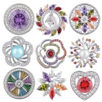 ► CZ Stone Cubic Zirconia Snap button 18mm snap Charms fit ginger snaps jewelry Vn-1977