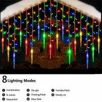 5-36M ม่าน LED Icicle Christmas Light Fairy String ไฟ Garland น้ำตกตกแต่งสวนกลางแจ้งสำหรับ Street ชายคา Patio