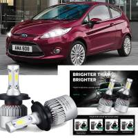 ไฟหน้าสีขาว6000K สำหรับ Ford Fiesta MK7 / MK8 (ปี2010-2017)(ไฟฉายคาดศีรษะ) S2ไฟ LED 80W S2หลอดไฟหน้า