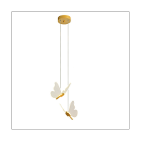 Butterfly LED Pendant Lights Nordic Golden Bedside Chandelier Lighting for Living Room Bedroom Bedside Lamp