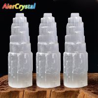 Himalayan Natural Selenite Crystal Selenium Skyscraper Tower Home Decoration Meditation Stone Gypsum Tower for Reiki Healing