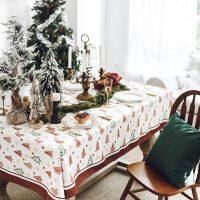 Nordic New Year Gift Christmas Series Waterproof Net Red Tablecloth Rectangular Tablecloth Coffee Table Tablecloth Mantelpiece