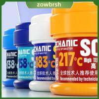 ZOWBRSH 138 158 183 217องศา ฟลักซ์การบัดกรี ปราศจากสารตะกั่ว อุณหภูมิปานกลางต่ำ แผ่นดีบุก ทนทานต่อการใช้งาน วางประสานฟลักซ์ BGA ด้วยไฟฟ้า