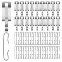 Heat Cable Roof Clips de Icing Cable Clips and Spacers Kit Roof Clips Cable Clips Heater Clips Kit Heat Tape Clips Kit Silver A