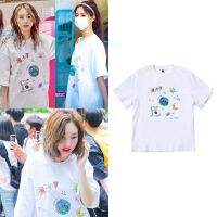 【New】เสื้อยืดคอกลมเสื้อยืดคอกลม แขนสั้น พิมพ์ลายการ์ตูน twice Lim Na Yeon Son Chae Young Tzuyu ทรงหลวม สไตล์เกาหลี สําหรับผู้