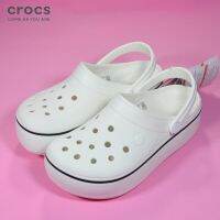 【Box Package】crocs Crocband Clog รองเท้าชายหาดลําลอง พื้นหนา สีขาว แฟชั่นฤดูร้อน สําหรับผู้หญิง