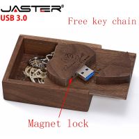 JASTER High speed Pen drive Wooden heart shape USB Flash Drive 64GB Memory stick Custom logo Creative gift U disk Free key chain