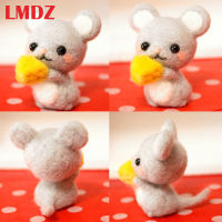 LMDZ 1Pcs Lovely Mice Mouse Handmade สัตว์ของเล่นตุ๊กตาเข็มขนสัตว์ Poked Kitting DIY ผ้าขนสัตว์ชุดแพคเกจไม่สำเร็จรูป-pangyh