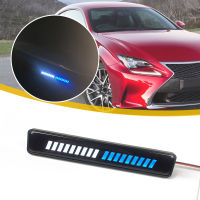 LED Light Auto Front Grille Badge Illuminated Sticker Decal Decor Lamp Car Tuning Universal Exterior Decorative Strip Accessory