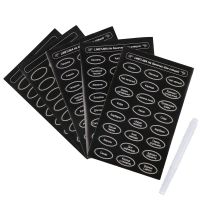 【YD】 LMETJMA 5pcs Russian Blackboard Labels With Reusable Spice Stickers Chalkboard Jam Jar Bottle Tags KC0240