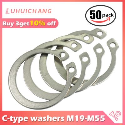 {Haotao Hardware} LUHUICHANG Gourd C-Type เครื่องซักผ้า M19-M55 304สแตนเลส C-Type Elastic Ring แหวนล็อคสลักการรักษาอย่างรวดเร็ว