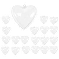 20PCS Heart Shape Balls Plastic Transparent Xmas Decor 2021 DIY Home