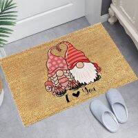 Valentines Day Doormat Non-slip Gnome Holding Faceless Doll Entrance Mat Perfect Holiday Decoration Adding Festive Atmosphere