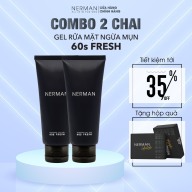 COMBO 2 Gel rửa mặt ngừa mụn nam Nerman Nano Curcumin 60s Fresh 100ml thumbnail
