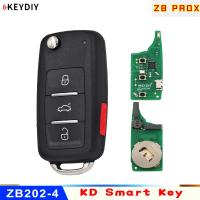 KEYDIY KD ZB ซีรีส์รีโมทกุญแจรถอัจฉริยะ ZB202-3 ZB202-4สำหรับ KD-X2 KD-MAX สำหรับ VW 202AJ สไตล์