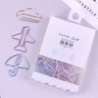 12PCS Cartoon Shape Paper Clips Notes DIY Bookmark Metal Binder Clips Notes Letter Paper Clips