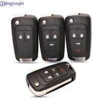 Jingyuqin 10Ps ใหม่พลิกพับ Remote Car Key Shell สำหรับ Chevrolet Cruze Epica Lova Camaro Impala 2 3 4 5ปุ่ม HU100