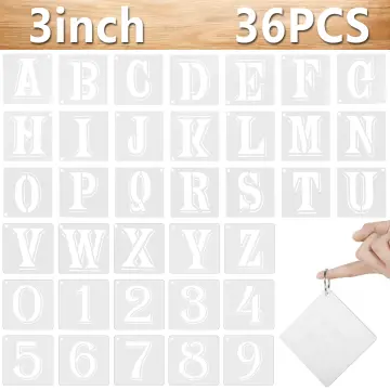 Large Letter Stencils Numbers Craft Stencils 6 Inch, 62 Pcs Reusable  Plastic Alphabet Templates for Painting on Wood, Wall, Fabric, Rock,  Glass,Chalkboard, Signage, DIY Art Projects 