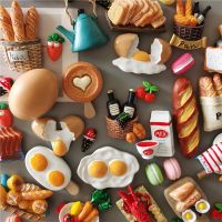 Buy 5 Get 1 Imitation Food Fridge Magnets Kitchen Decoration Simulation Milk Egg Bread Food Refrigerator Magnetic Stickers