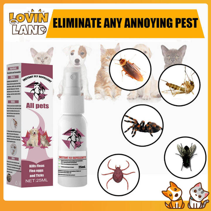 Lovinland Pet Fur Spray Fleas Tick And Mosquitoes Spray For Dogs Cats