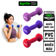 Tạ tay nam nữ nhiều mức chính hãng Agnite - PVC bọc gang siêu bền