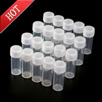 【CW】❦❁  20Pcs 5ml Plastic Test Tubes Vials Sample Screw Cap Bottles for Office School Chemistry Supplies