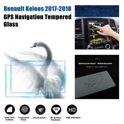 ปกป้องหน้าจอนำทางรถยนต์1ชิ้นกระจกนิรภัยสำหรับเหล็ก Renault Koleos 2017-2019