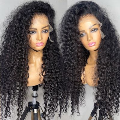 【jw】❧☽✥  Front Wig Curly 26 Inch  Afro Kinky
