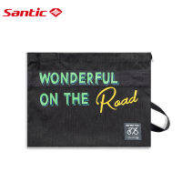 Santic กระเป๋าสำหรับปั่นจักรยาน,กระเป๋าลายเส้นแนวลำลองสีดำกระเป๋าเก็บของสำหรับจักรยานฝึกซ้อมกีฬากลางแจ้ง2P118